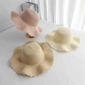 Parent-Child Wave-Edge Straw Hat spring-straw-hat