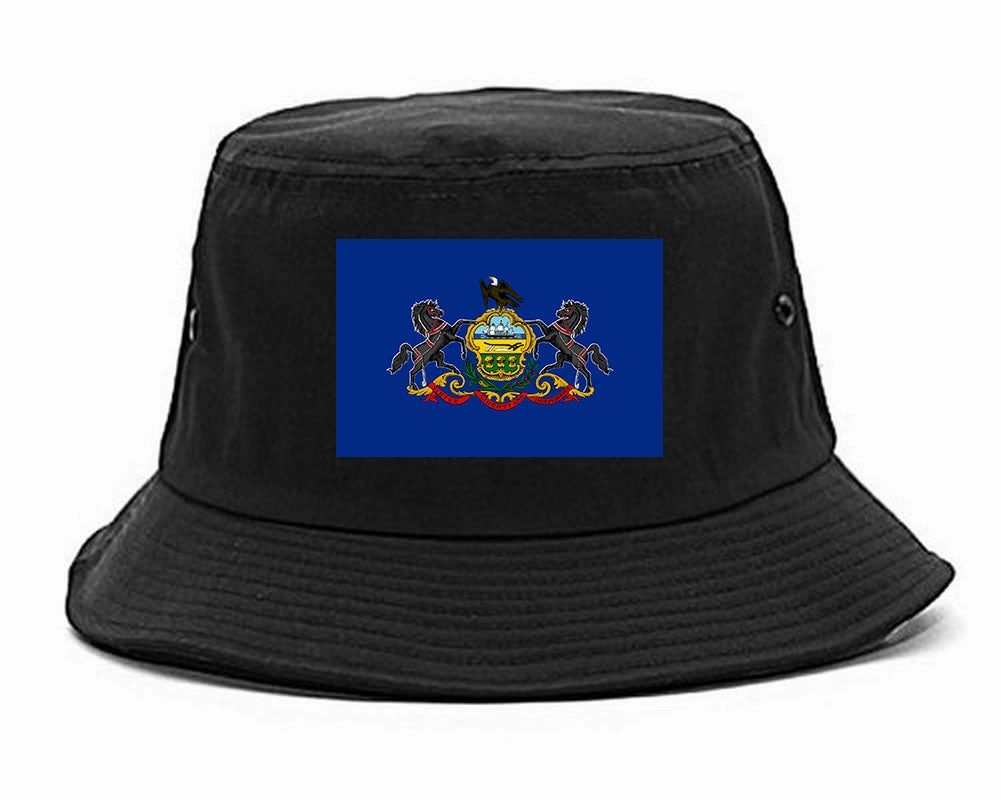 Pennsylvania State Flag PA Chest Mens Bucket Hat