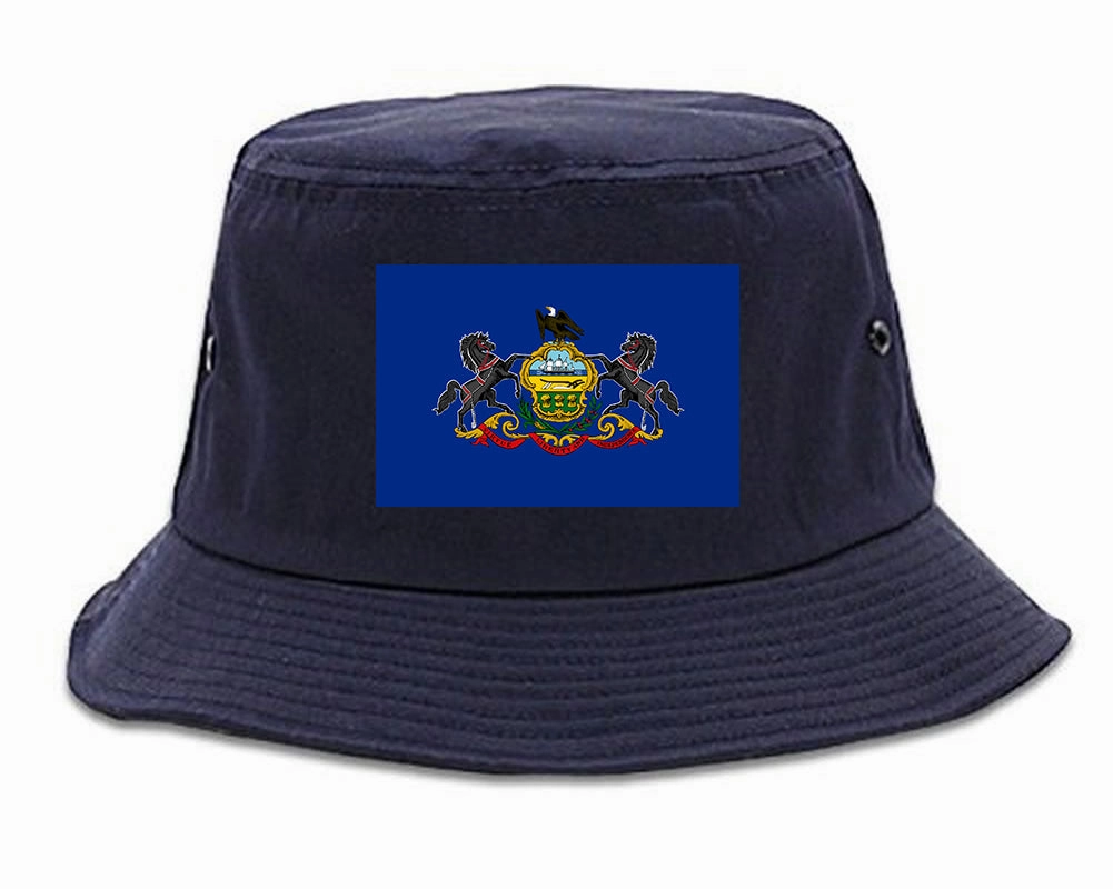 Pennsylvania State Flag PA Chest Mens Bucket Hat