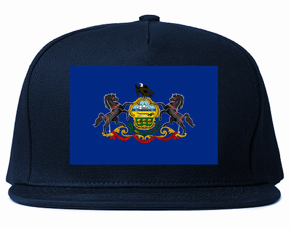 Pennsylvania State Flag PA Chest Mens Snapback Hat