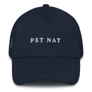 Pet Nat Cap White Font casual-baseball-cap