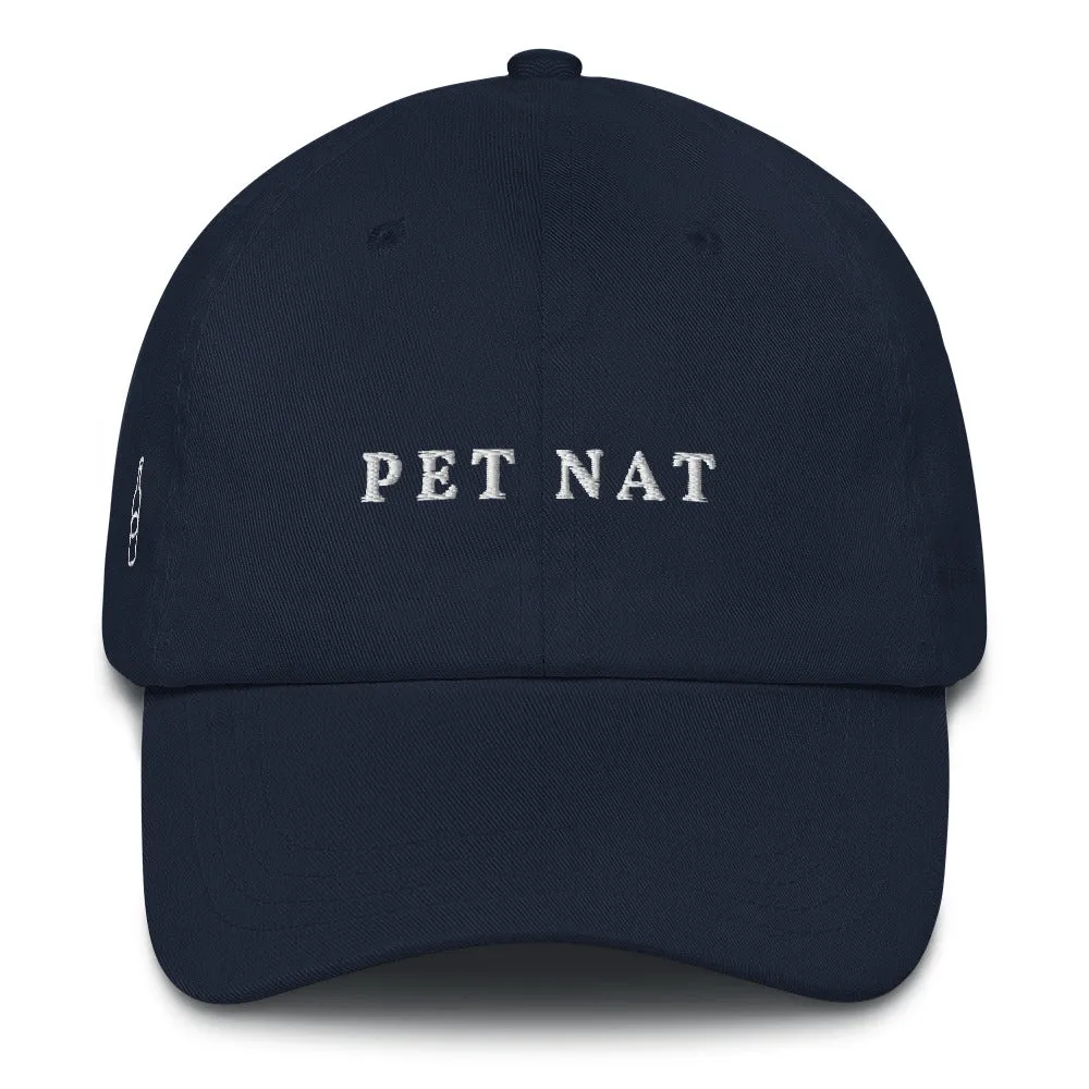 Pet Nat Cap White Font casual-baseball-cap