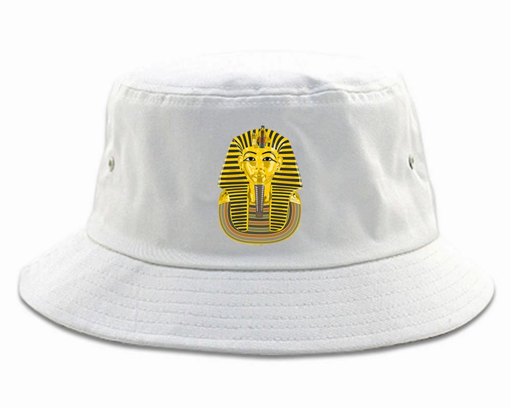 Pharaoh Egypt Gold Egyptian Head Bucket Hat