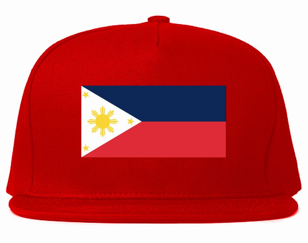 Philippines Flag Country Printed Snapback Hat Cap