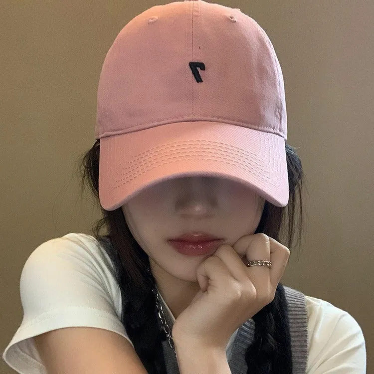 Pink Wide-Brim Baseball Cap