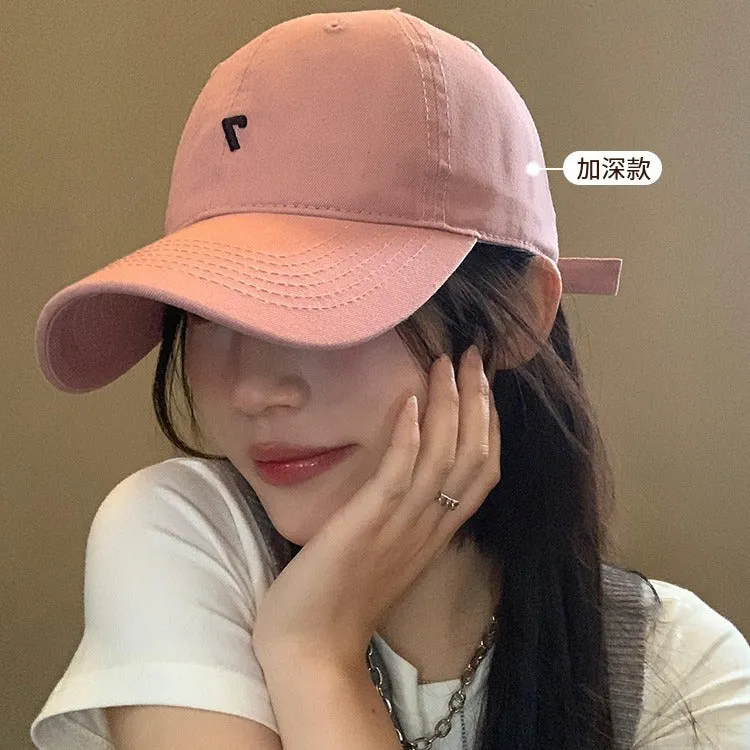 Pink Wide-Brim Baseball Cap