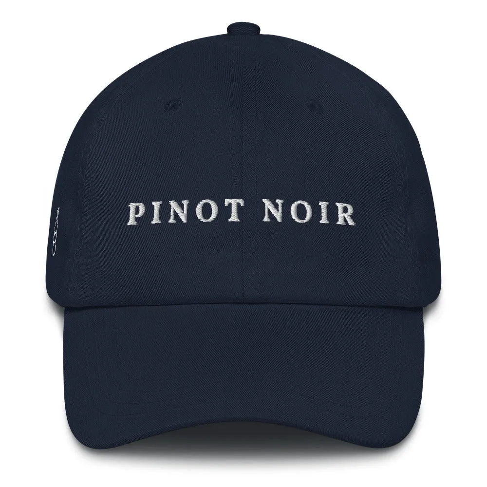 Pinot Noir Cap White Font casual-baseball-cap
