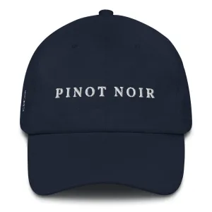 Pinot Noir Cap White Font casual-baseball-cap