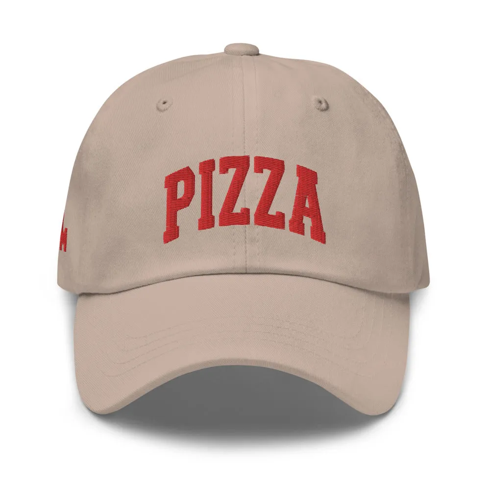 Pizza Cap Sports Logo Red   colours