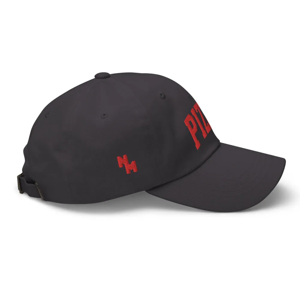 Pizza Cap Sports Logo Red   colours