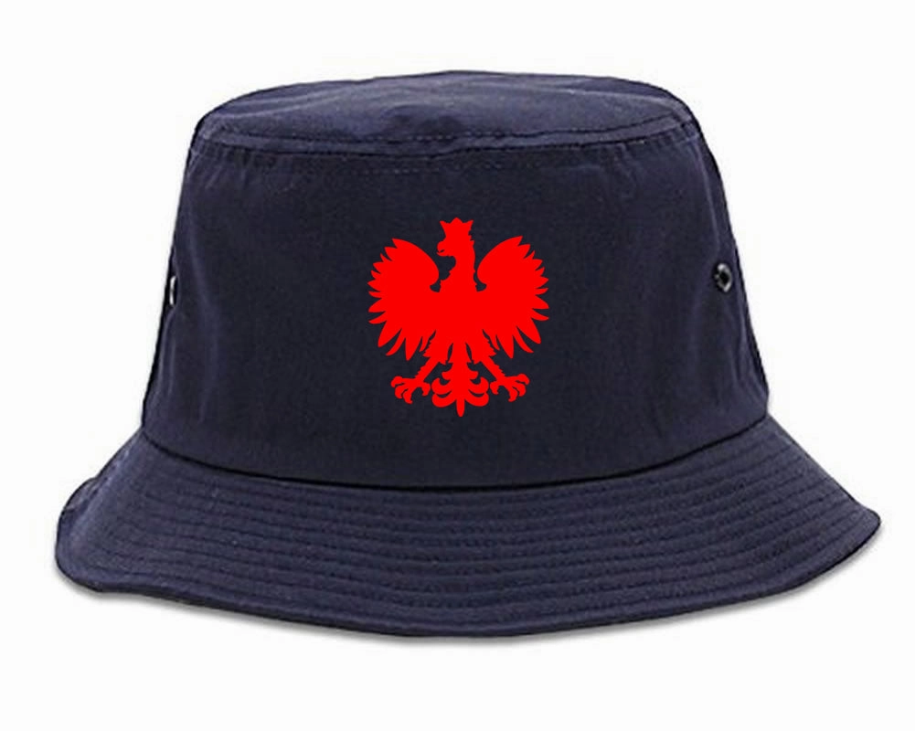 Poland Eagle Polish Pride Polska Chest Mens Bucket Hat