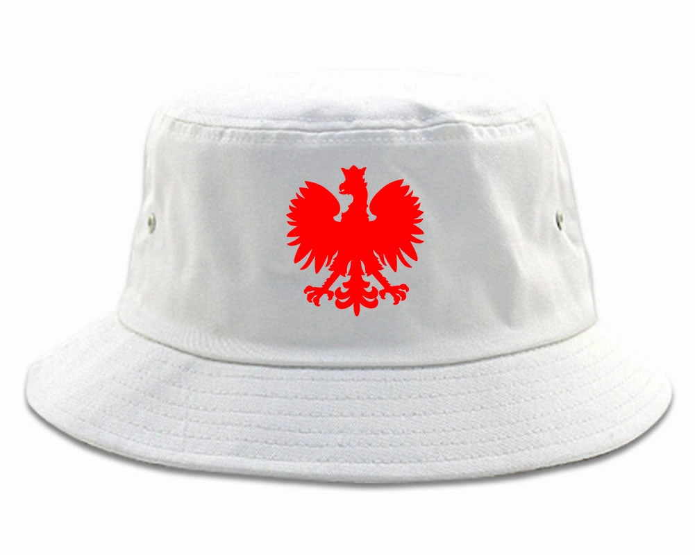 Poland Eagle Polish Pride Polska Chest Mens Bucket Hat