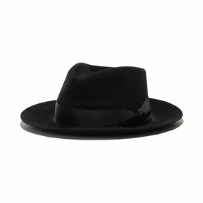 POLKAP RABBIT FUR FELT HAT - Black spring-straw-hat