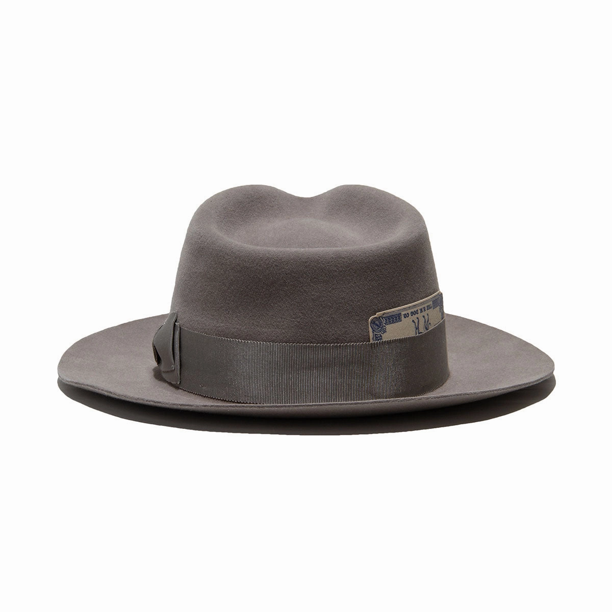 POLKAP RABBIT FUR FELT HAT - L.Grey