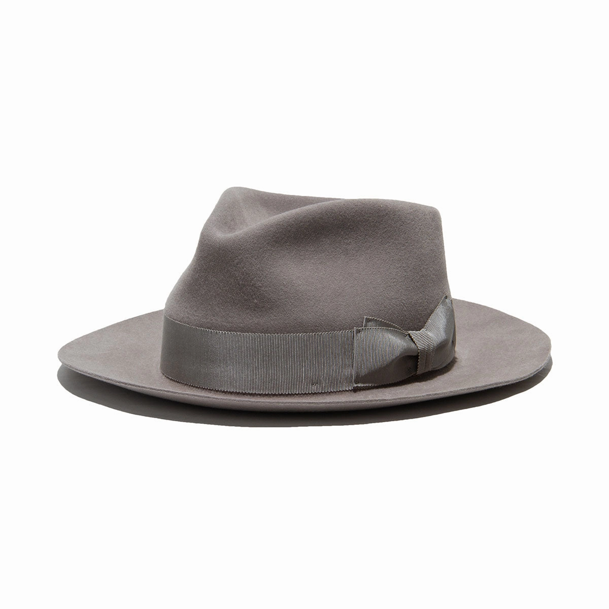 POLKAP RABBIT FUR FELT HAT - L.Grey spring-straw-hat