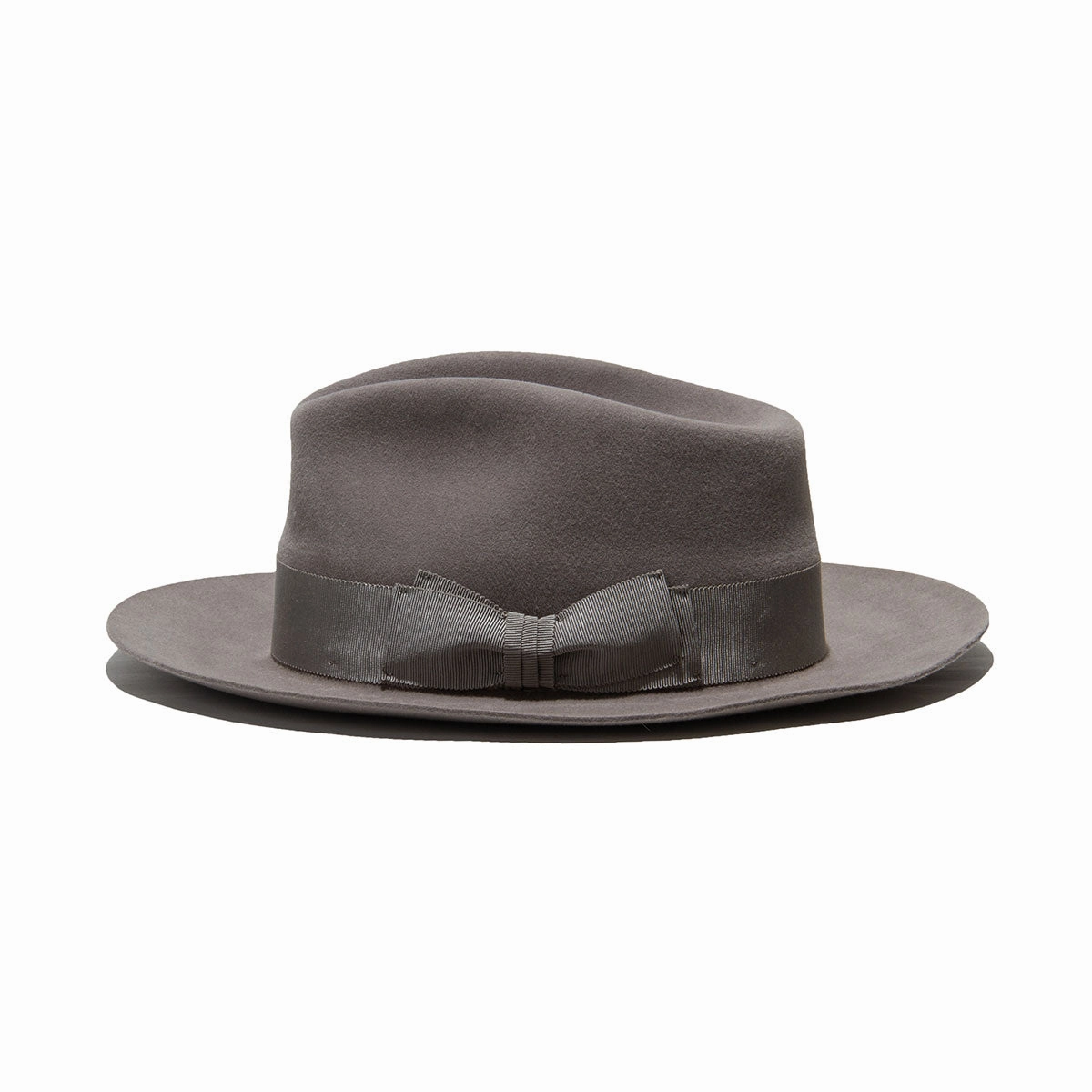 POLKAP RABBIT FUR FELT HAT - L.Grey