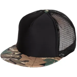 Polyester Foam Front Camouflage Flat Visor High Crown Golf Style Mesh Back Cap casual-dad-hat