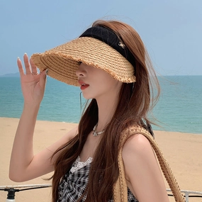 Popular Straw Visor Sun Hat spring-straw-hat