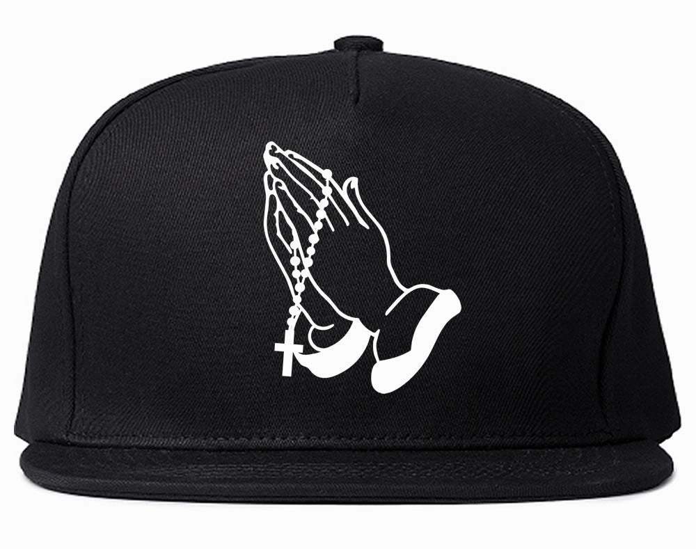 Prayer Hands Praying Rosary Snapback Hat Cap