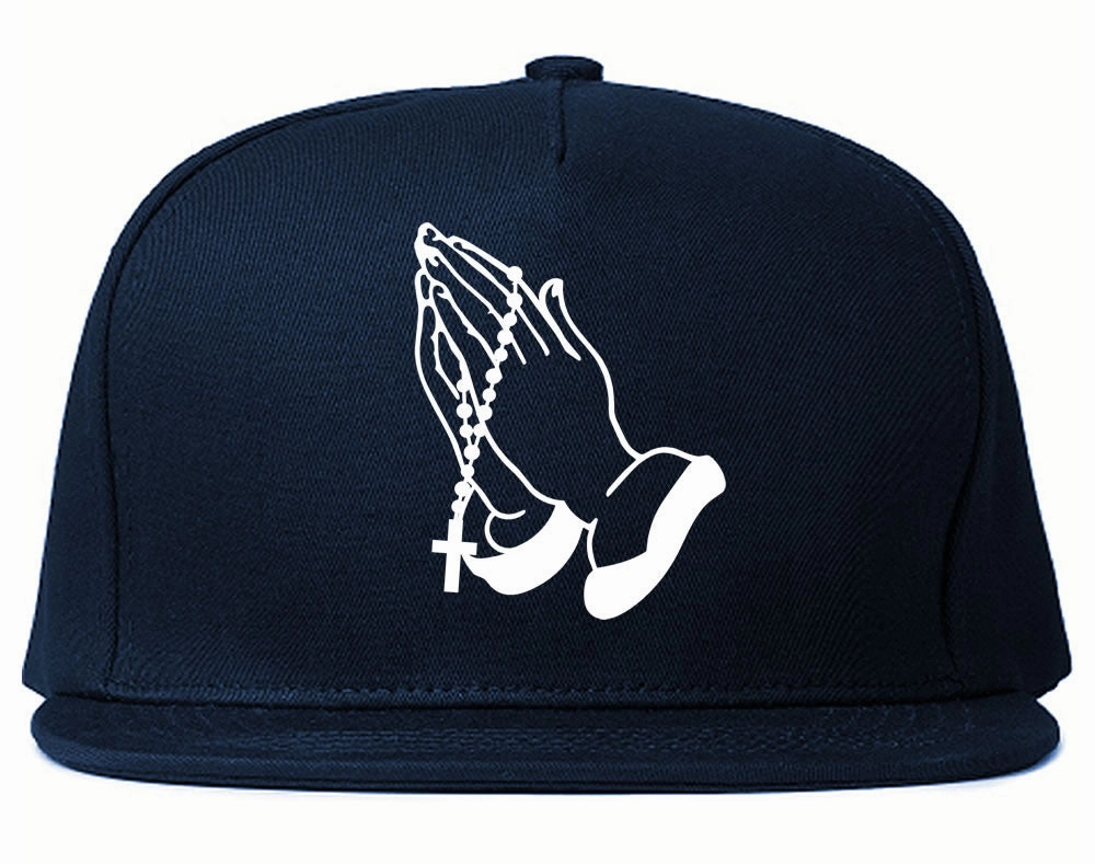Prayer Hands Praying Rosary Snapback Hat Cap