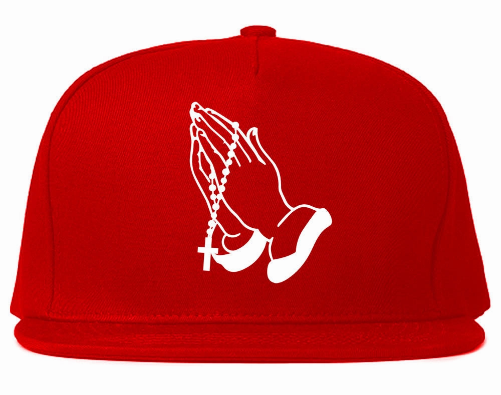 Prayer Hands Praying Rosary Snapback Hat Cap