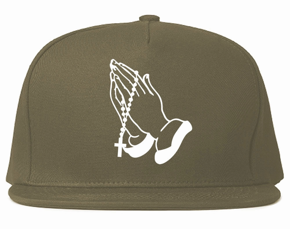 Prayer Hands Praying Rosary Snapback Hat Cap