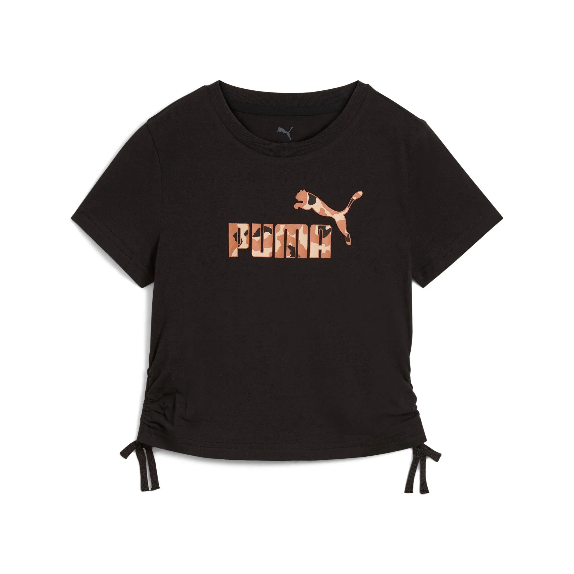 PUMA Big Kids' Mädchen Essentials Animal Logo gefülltes geknotetes T-Shirt