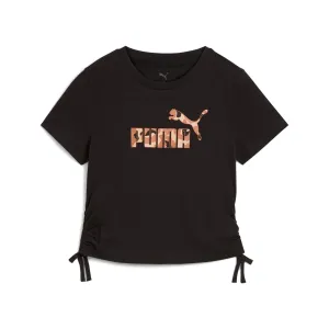 PUMA Big Kids' Mädchen Essentials Animal Logo gefülltes geknotetes T-Shirt