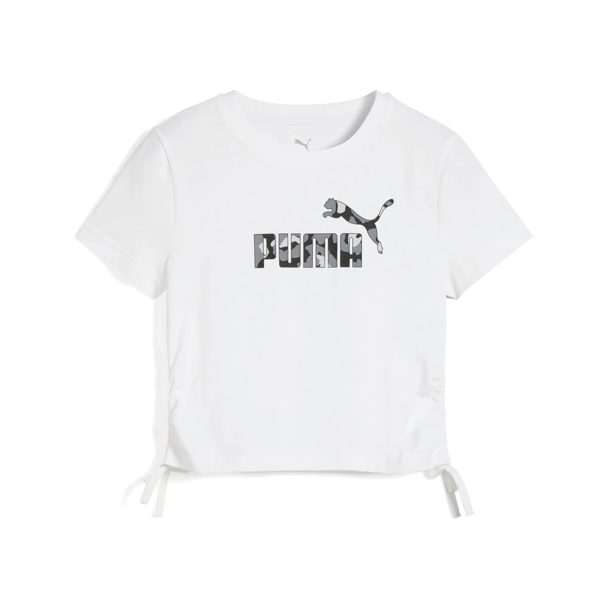 PUMA Big Kids' Mädchen Essentials Animal Logo gefülltes geknotetes T-Shirt