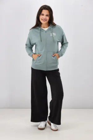 Puma CLASS Full-Zip Kapuzenpullover TR Grün Mond