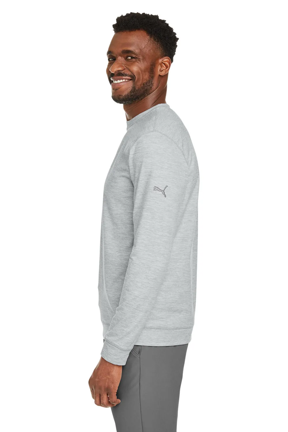Puma Herren Cloudspun Feuchtigkeitstransportierendes Rundhals-Sweatshirt - High Rise Grau