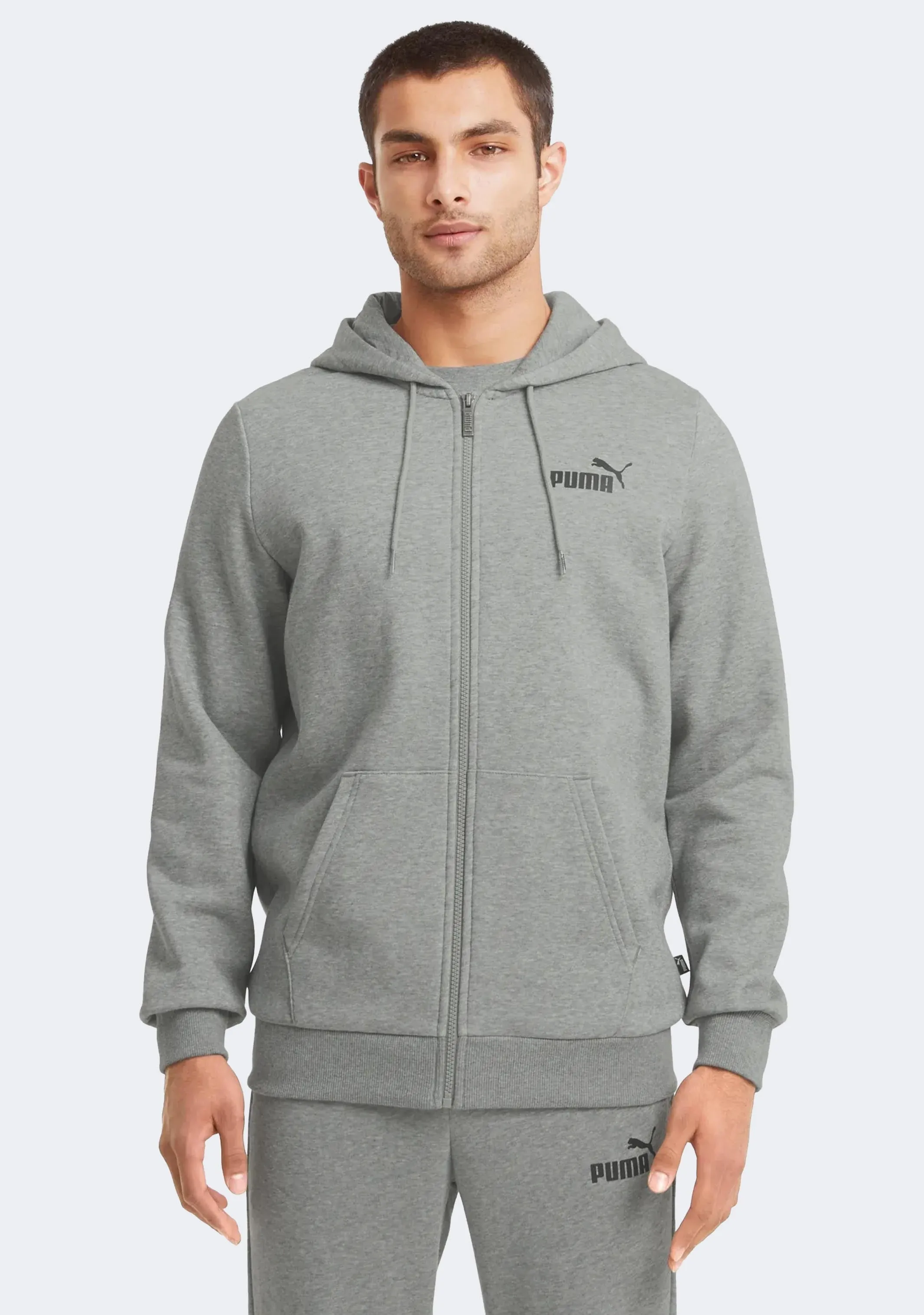 Puma Herren Essential Hoodie mit kleinem Logo und Vollreißverschluss