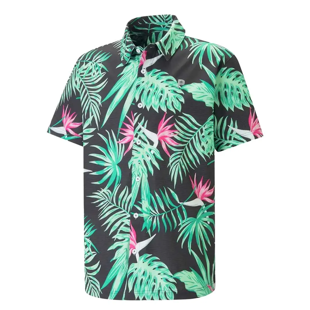 Puma - Herren Puma x PTC Paradise Knopfhemd Golfshirt (539204 02)