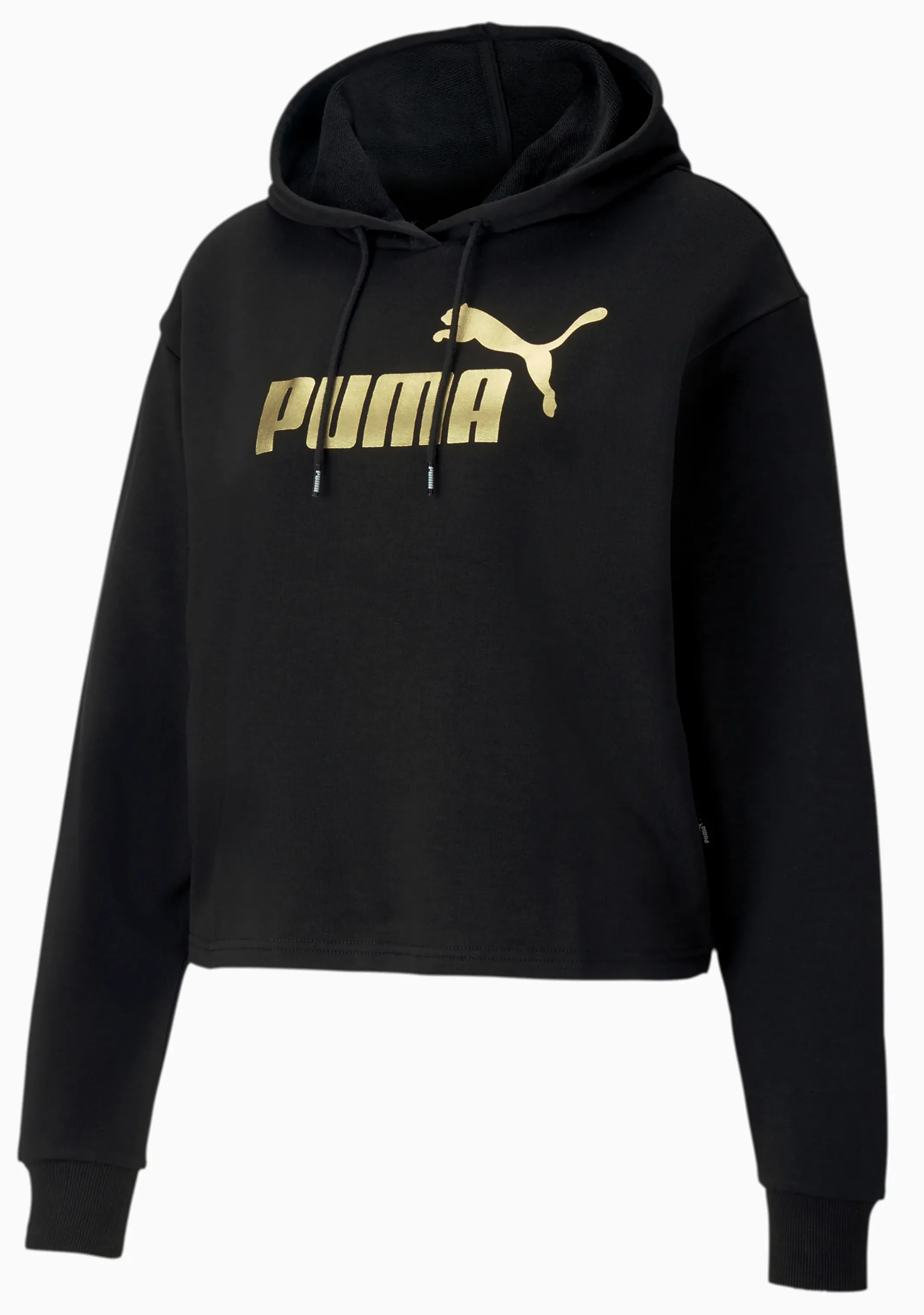 Puma Damen ESS Cropped Metallic Logo Hoodie <br> 586892 01