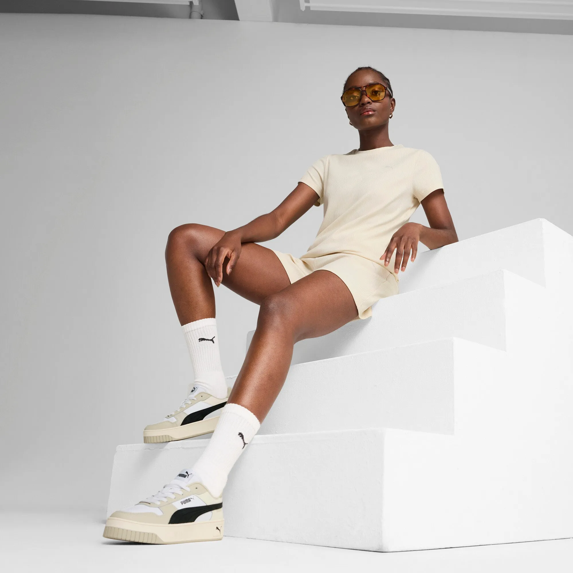PUMA Damen ESS ELEVATED Rippen-Shirt