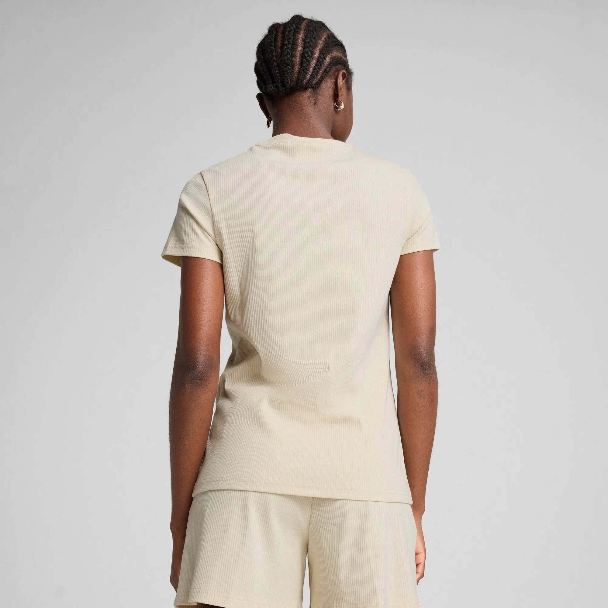 PUMA Damen ESS ELEVATED Rippen-Shirt