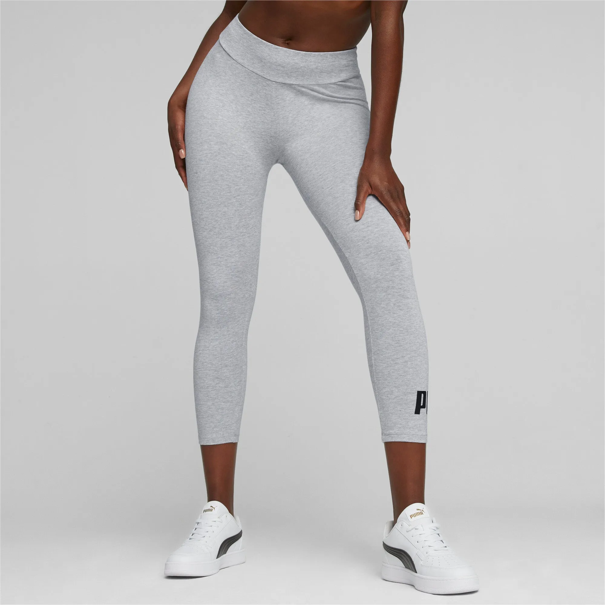 PUMA Damen Essentials 3/4-Logo-Leggings