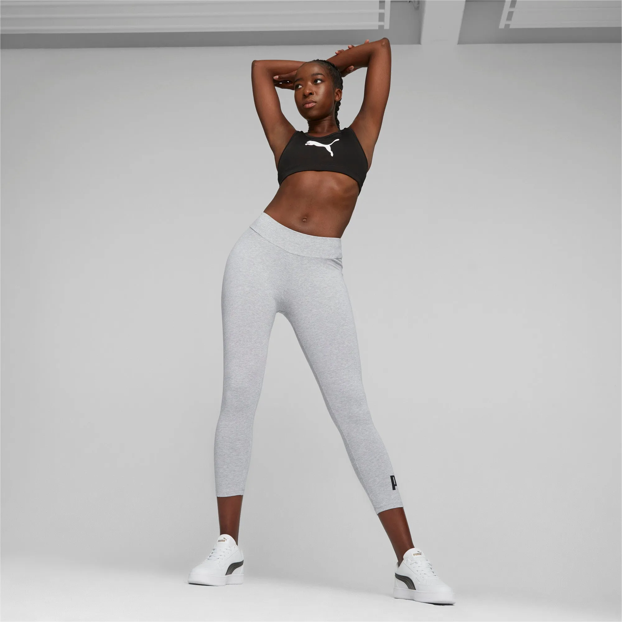 PUMA Damen Essentials 3/4-Logo-Leggings