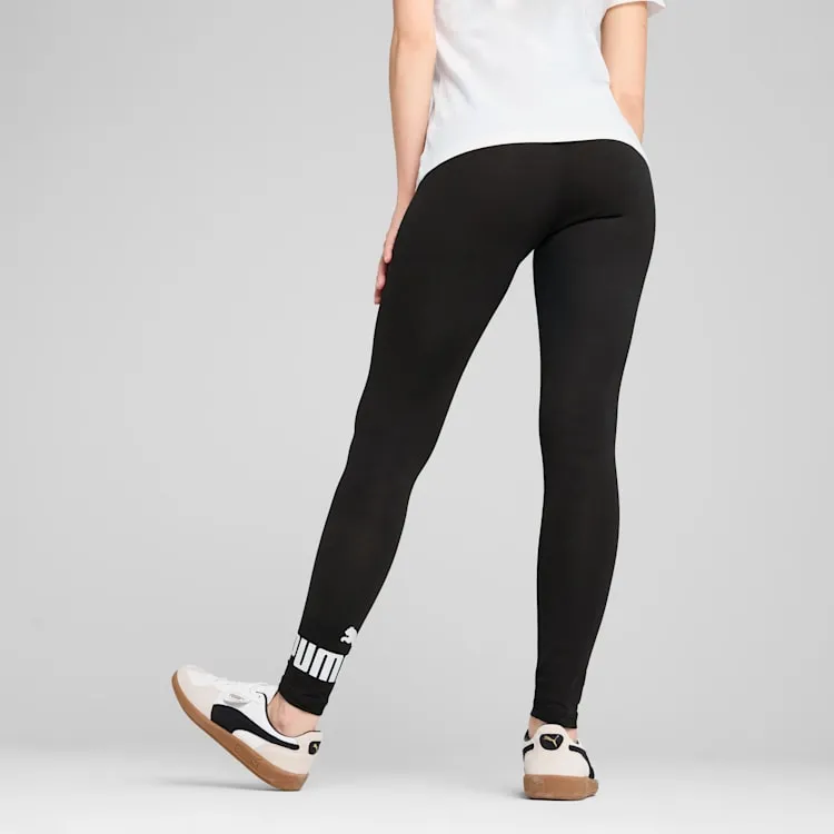 PUMA DAMEN ESSENTIALS LOGO SCHWARZE LEGGINGS