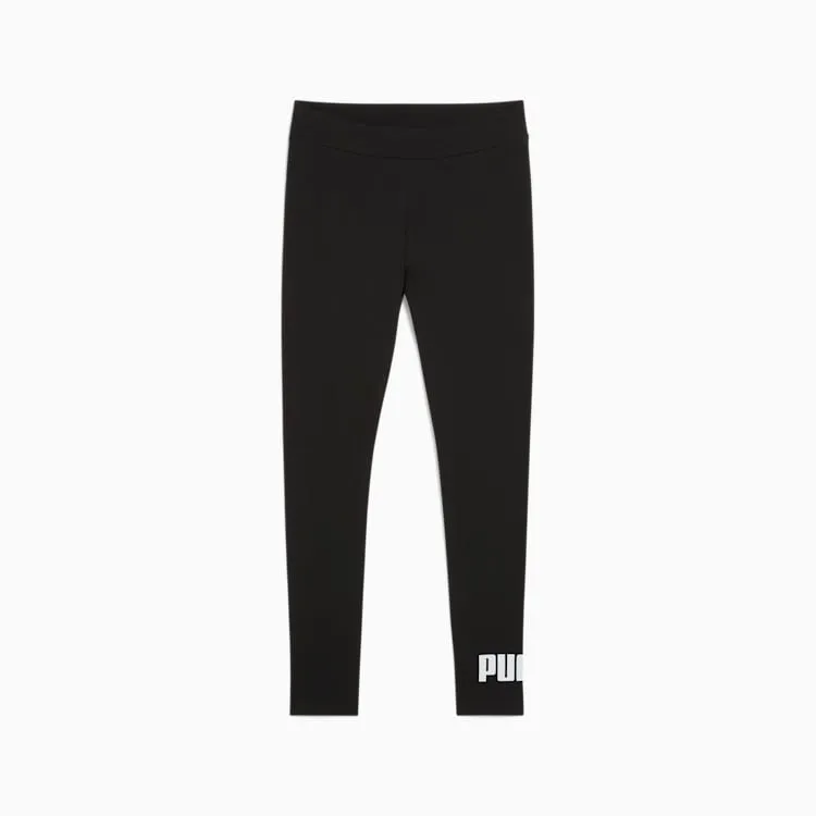 PUMA DAMEN ESSENTIALS LOGO SCHWARZE LEGGINGS