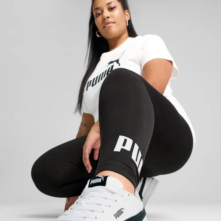 PUMA DAMEN ESSENTIALS LOGO SCHWARZE LEGGINGS