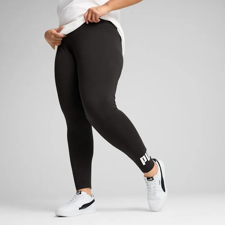 PUMA DAMEN ESSENTIALS LOGO SCHWARZE LEGGINGS
