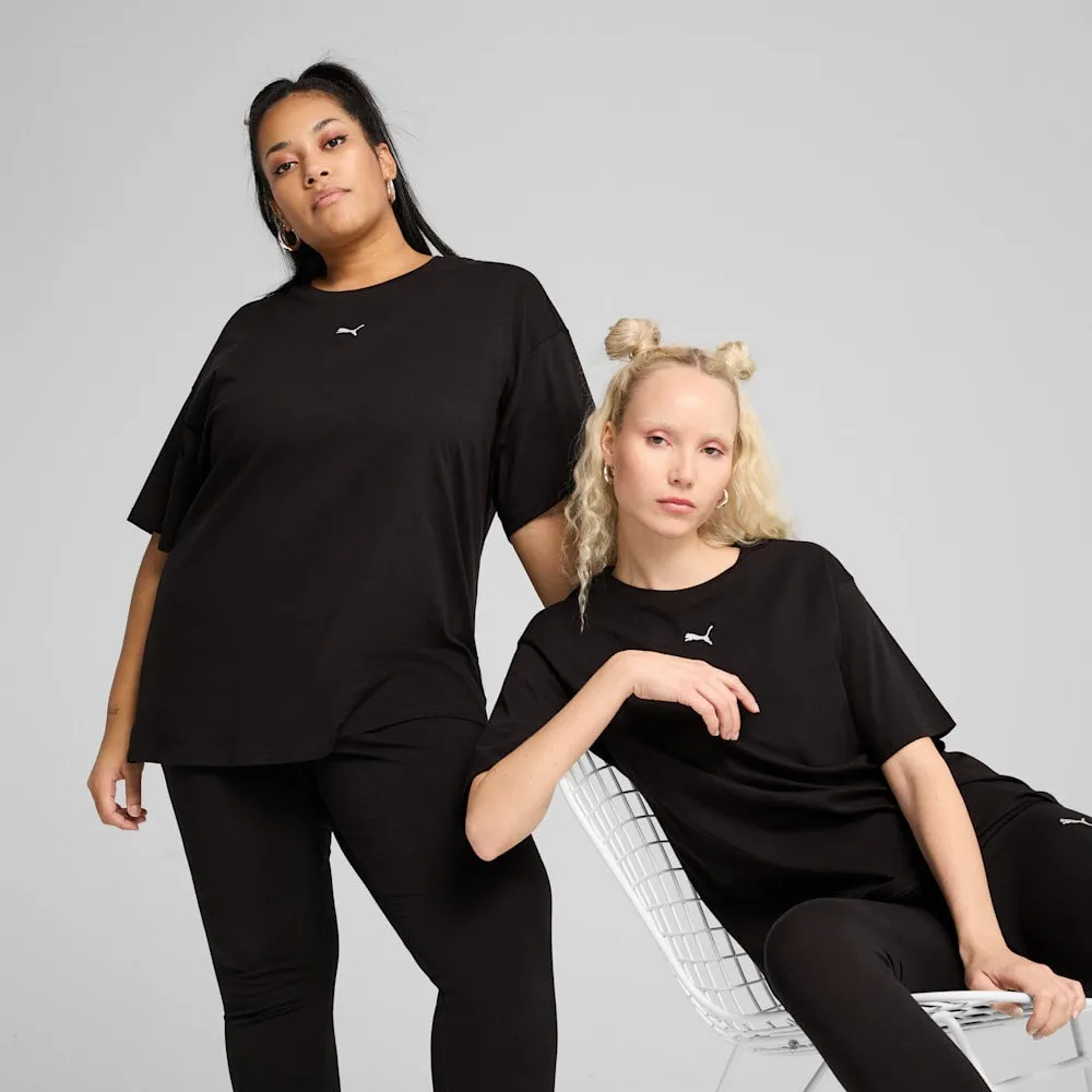 PUMA DAMEN ESSENTIALS RELAX SCHWARZES T-SHIRT