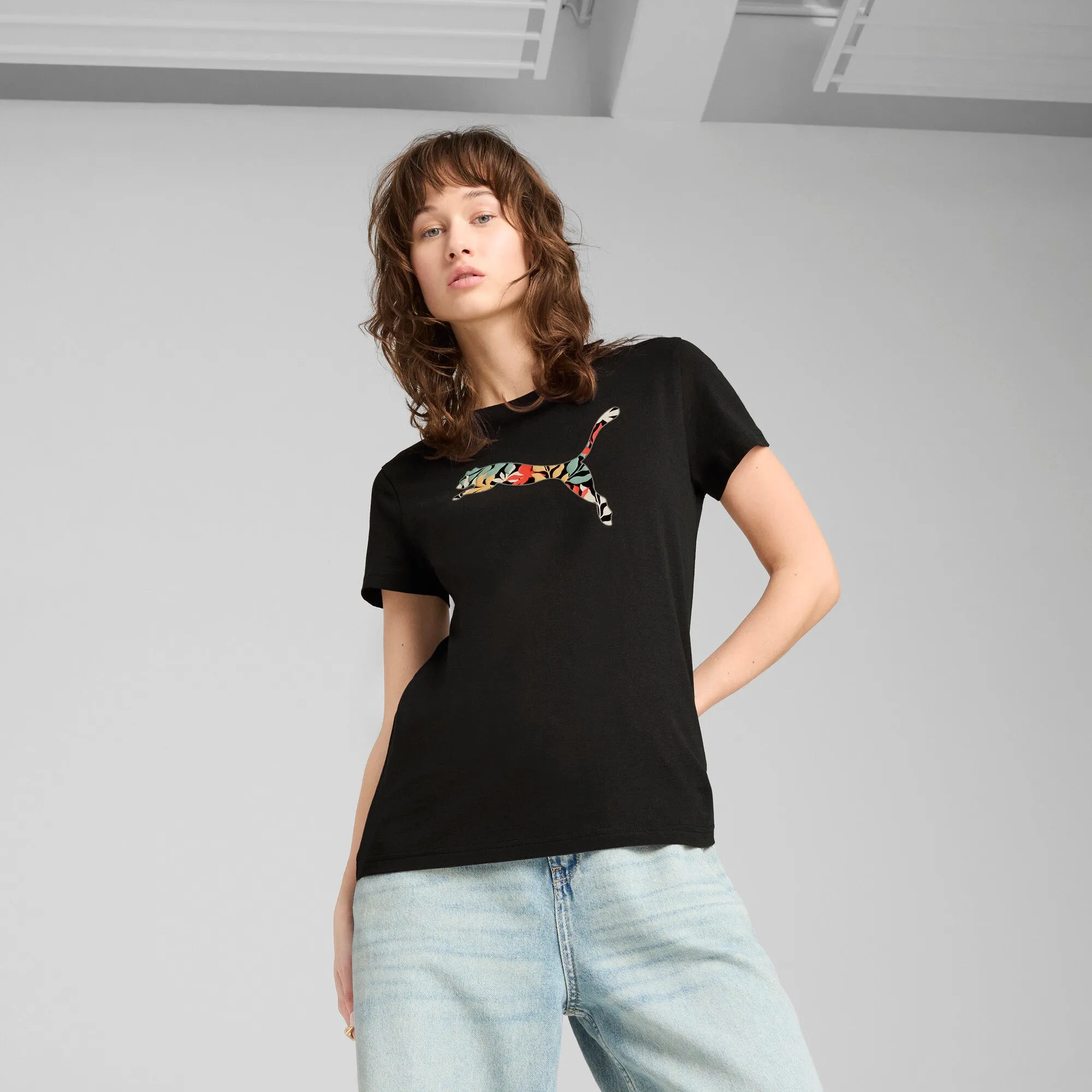 PUMA Damen GRAPHICS Blumen T-Shirt
