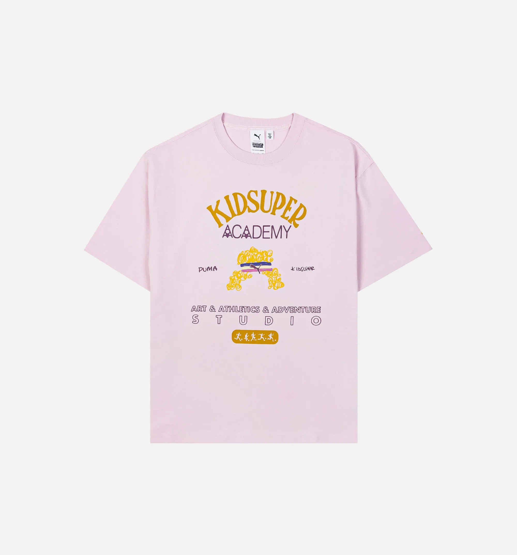 Puma x Kidsuper Academy Grafik Herren Kurzarmhemd - Rosa/Gelb