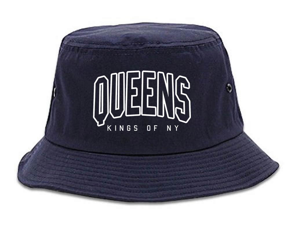Queens Blue Orange Mens Bucket Hat