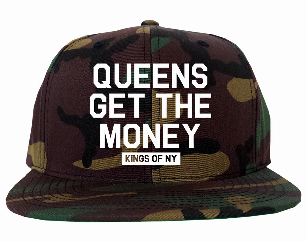 Queens Get The Money Mens Snapback Hat