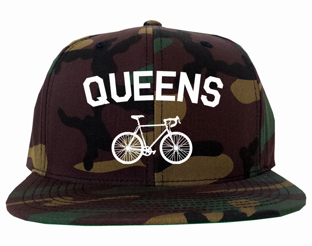 Queens New York Vintage Bike Cycling Mens Snapback Hat
