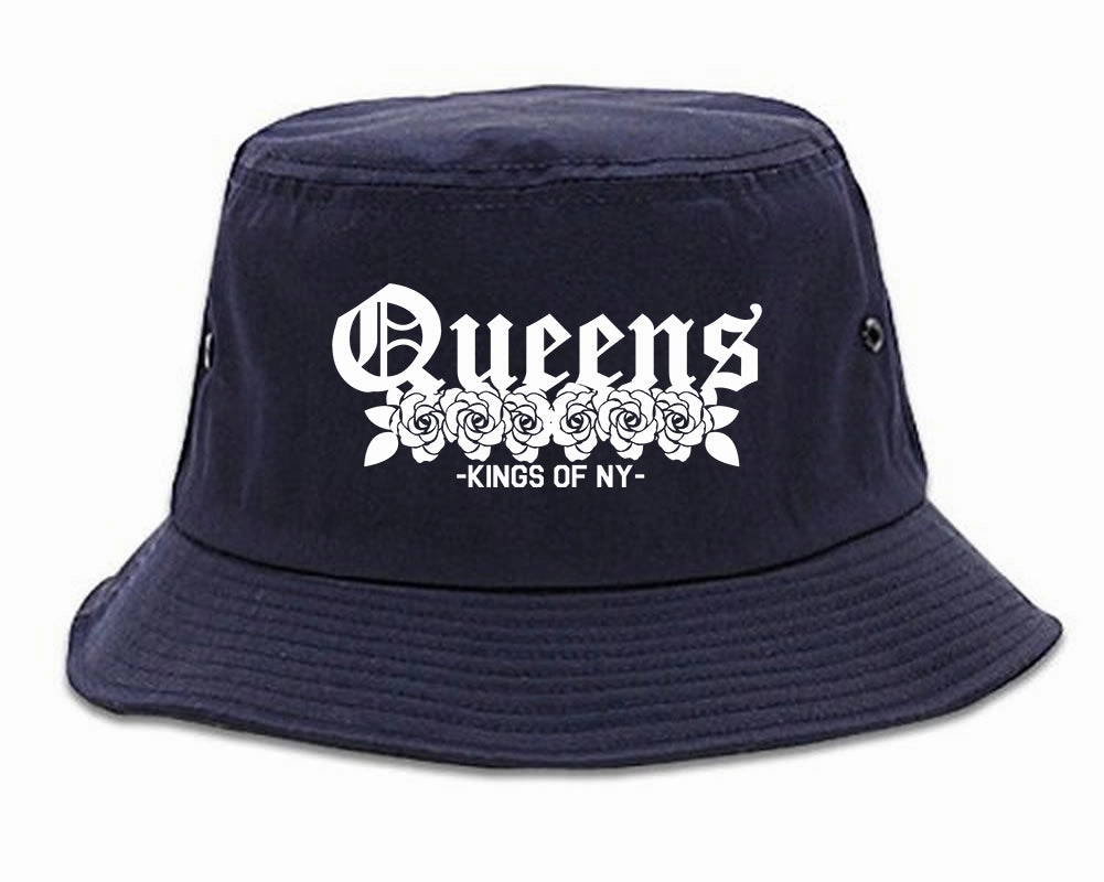 Queens Roses Kings Of NY Mens Bucket Hat