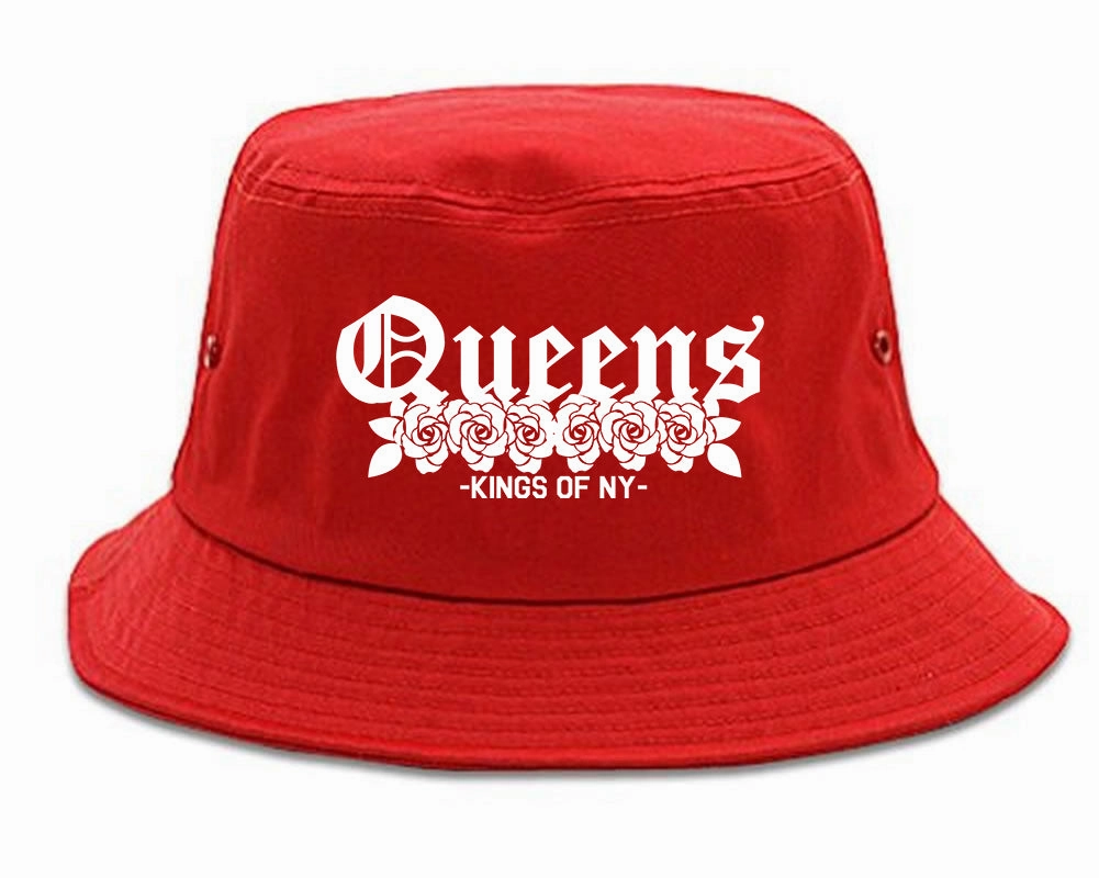 Queens Roses Kings Of NY Mens Bucket Hat